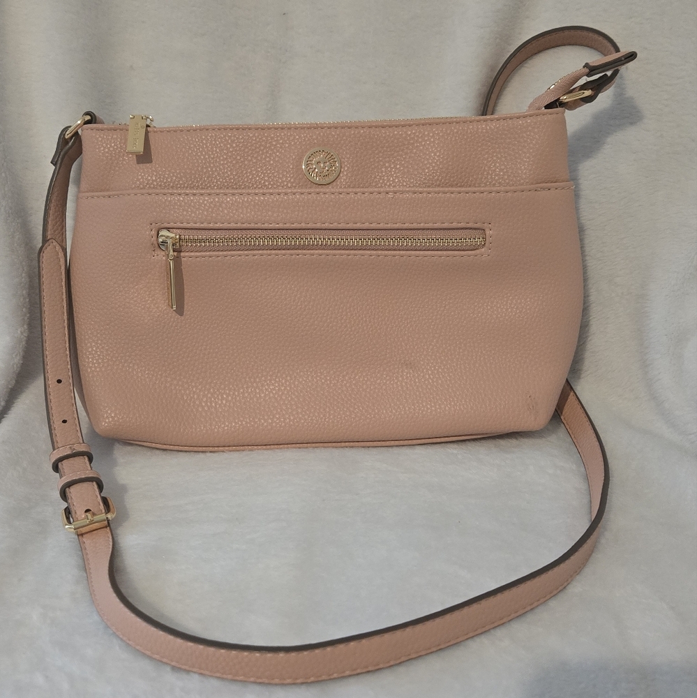 Ann Klein Pink Leather Crossbody Bag
